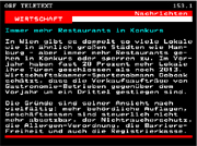 Wirtekonkurs Teletextmeldung