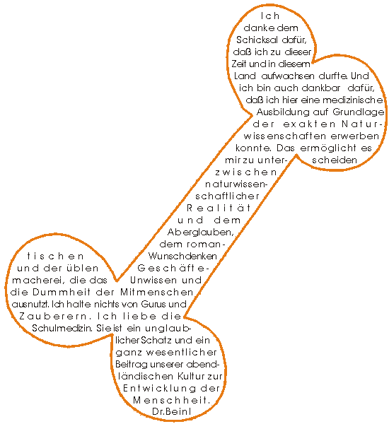 Knochen-Logo mit Text darin